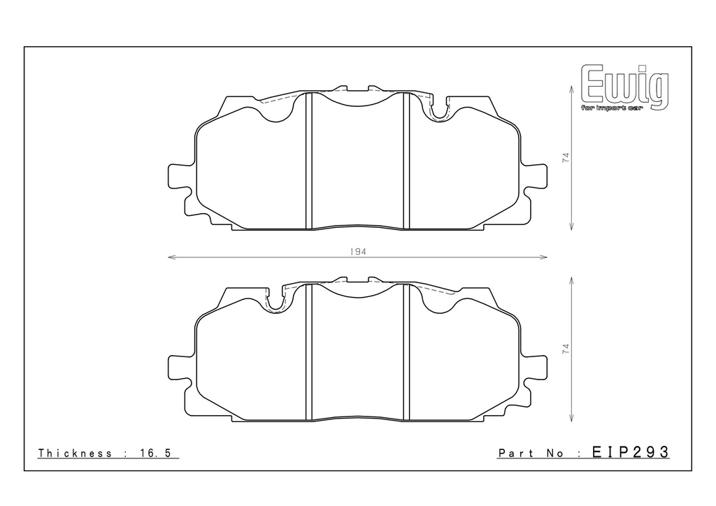 EIP293 - Endless Brake Pads, MA52B Compound