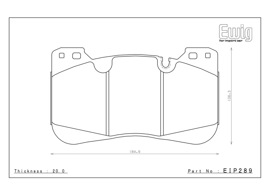 EIP289 - Endless Brake Pads, N100SP Compound