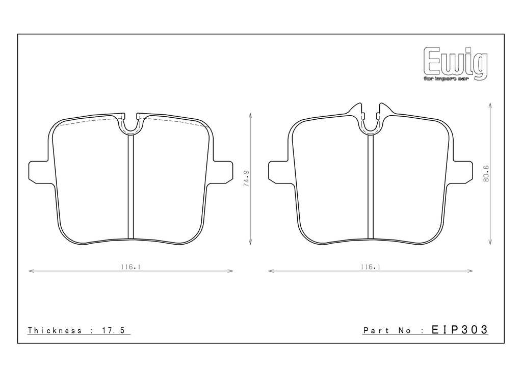 Endless Brake Pads N100SP Compound