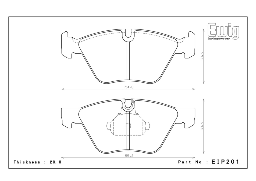 EIP201 - Endless Brake Pads, N105SP Compound
