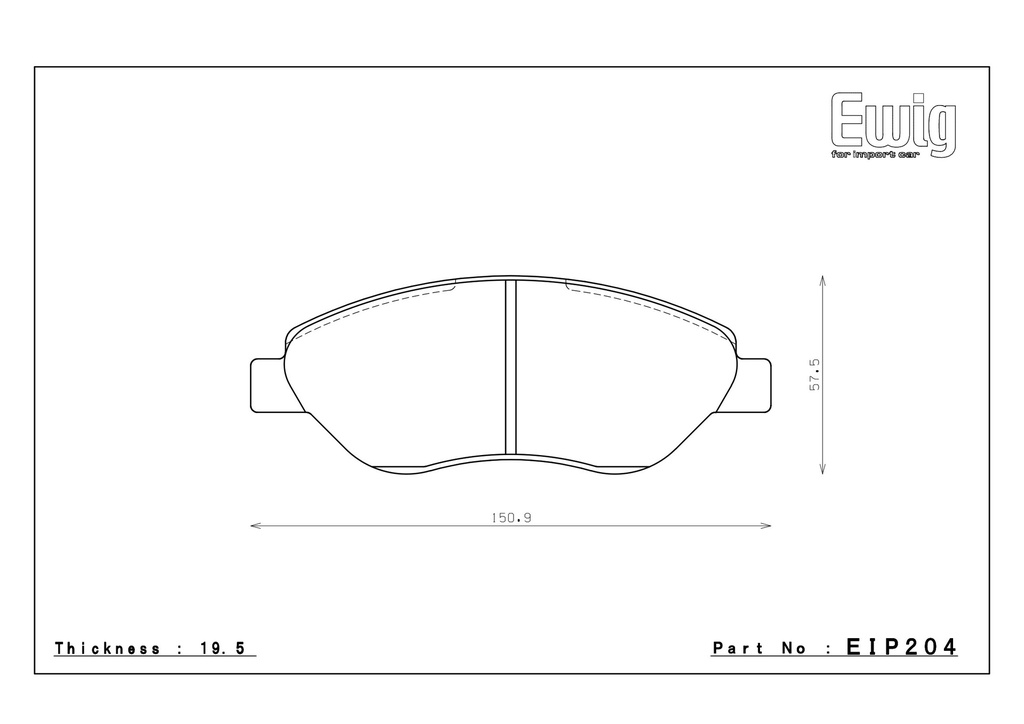EIP204 - Endless Brake Pads, ES66G Compound
