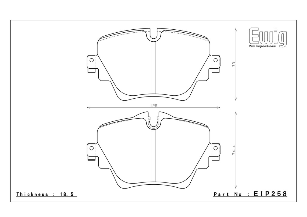 [EIP258-ES99G] Endless Brake Pads ES99G Compound