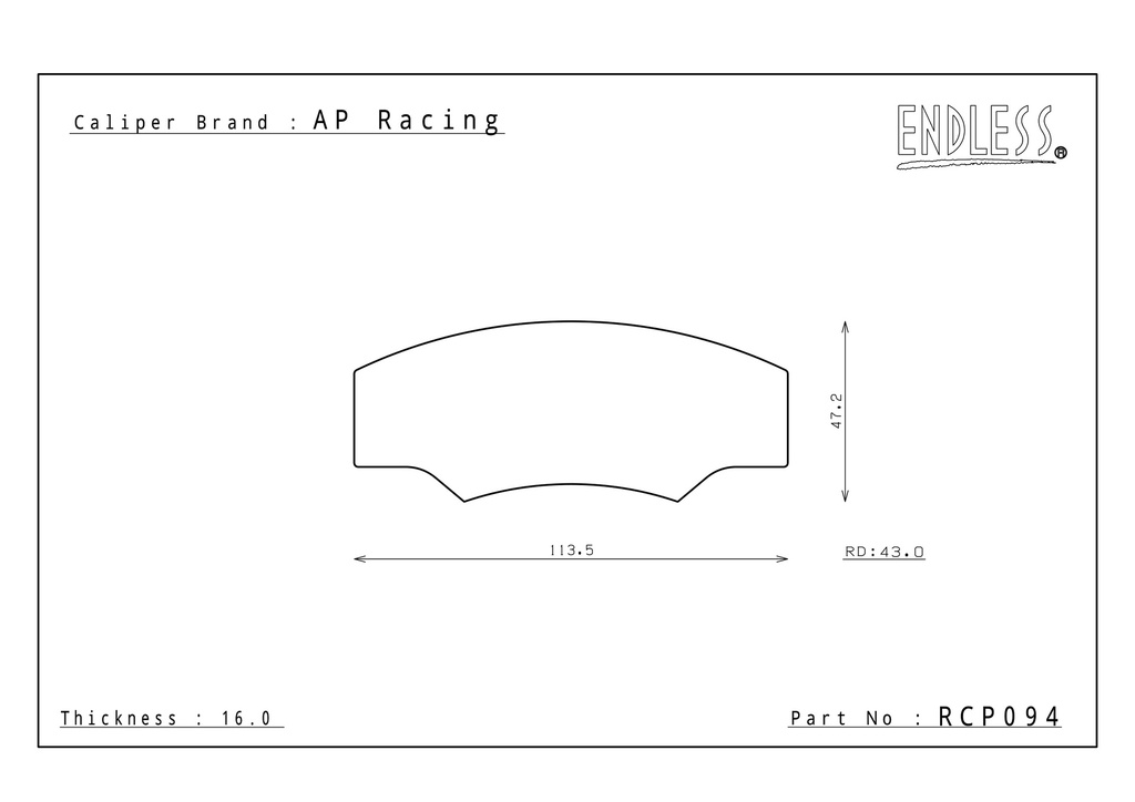 Endless Brake Pads SS Compound