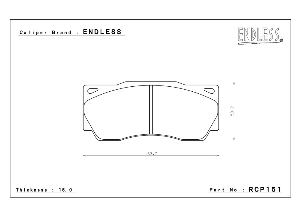 RCP151 - Endless Brake Pads, S89F Compound