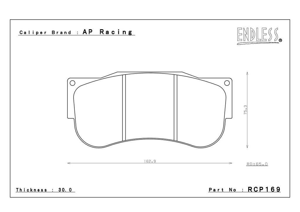 RCP169 - Endless Brake Pads, S89F Compound