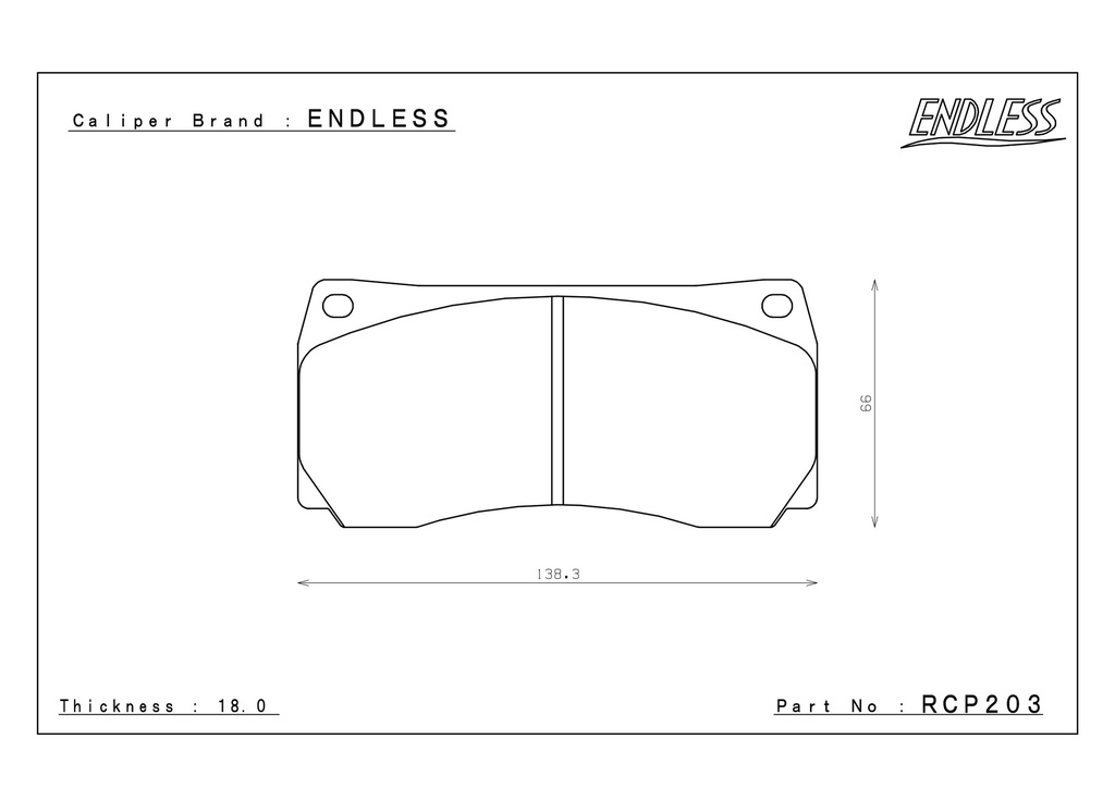 Endless Brake Pads ES102G Compound
