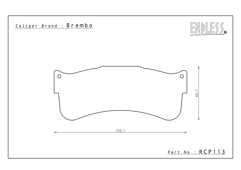 RCP113 - Endless Brake Pads, N60Z Compound