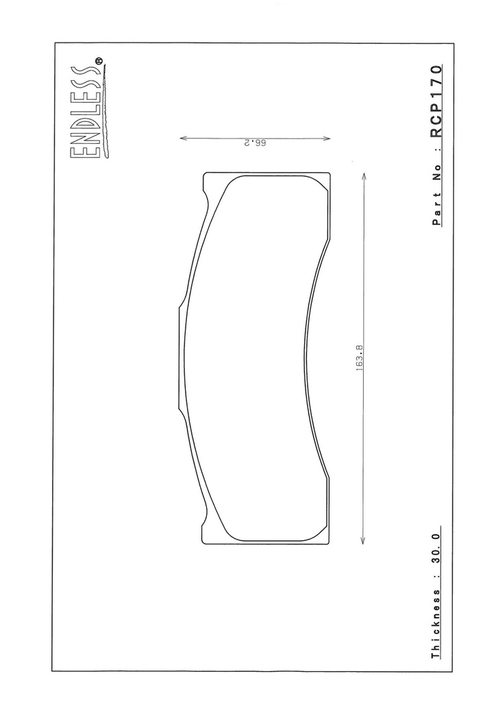 RCP170 - Endless Brake Pads, N98SP Compound