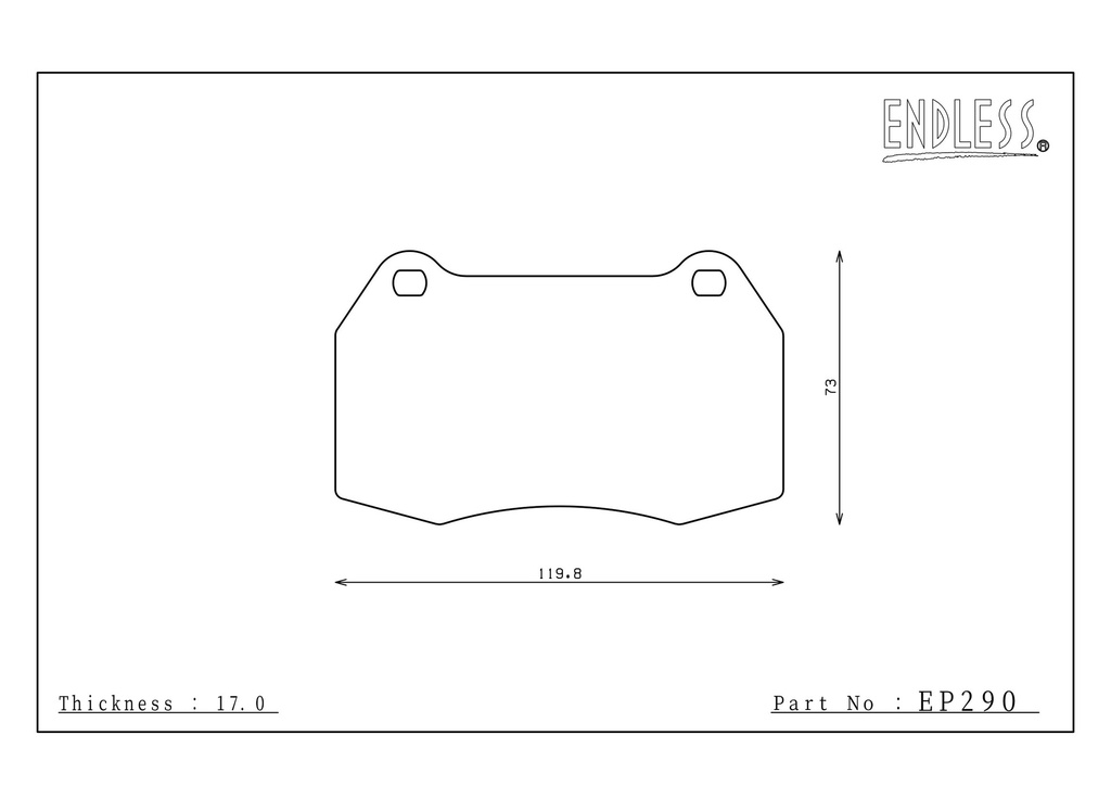 EP290 - Endless Brake Pads, N35S Compound