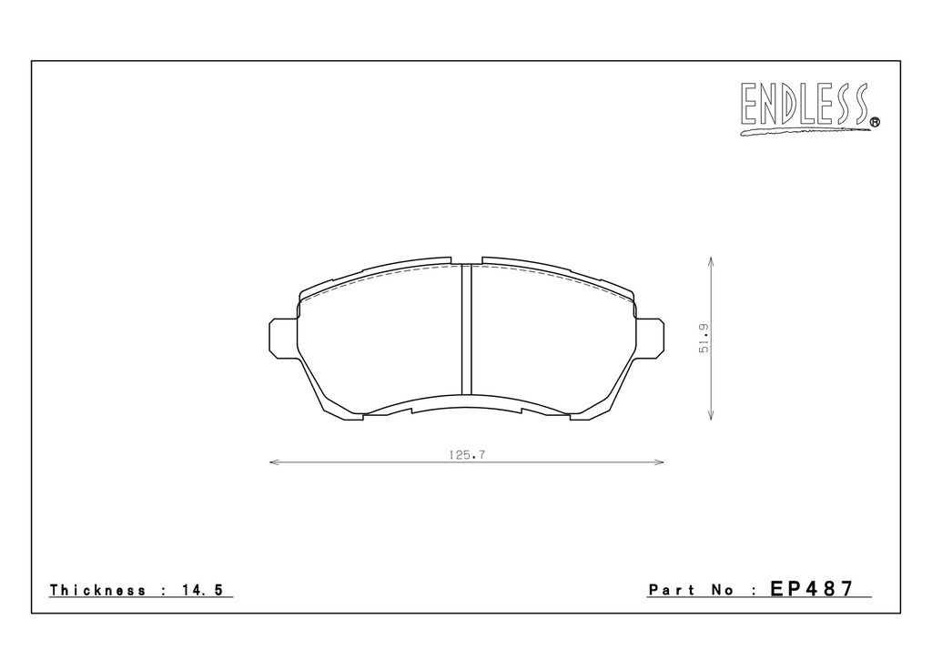 [EP487-MX72PL] Endless Brake Pads MX72Plus Compound