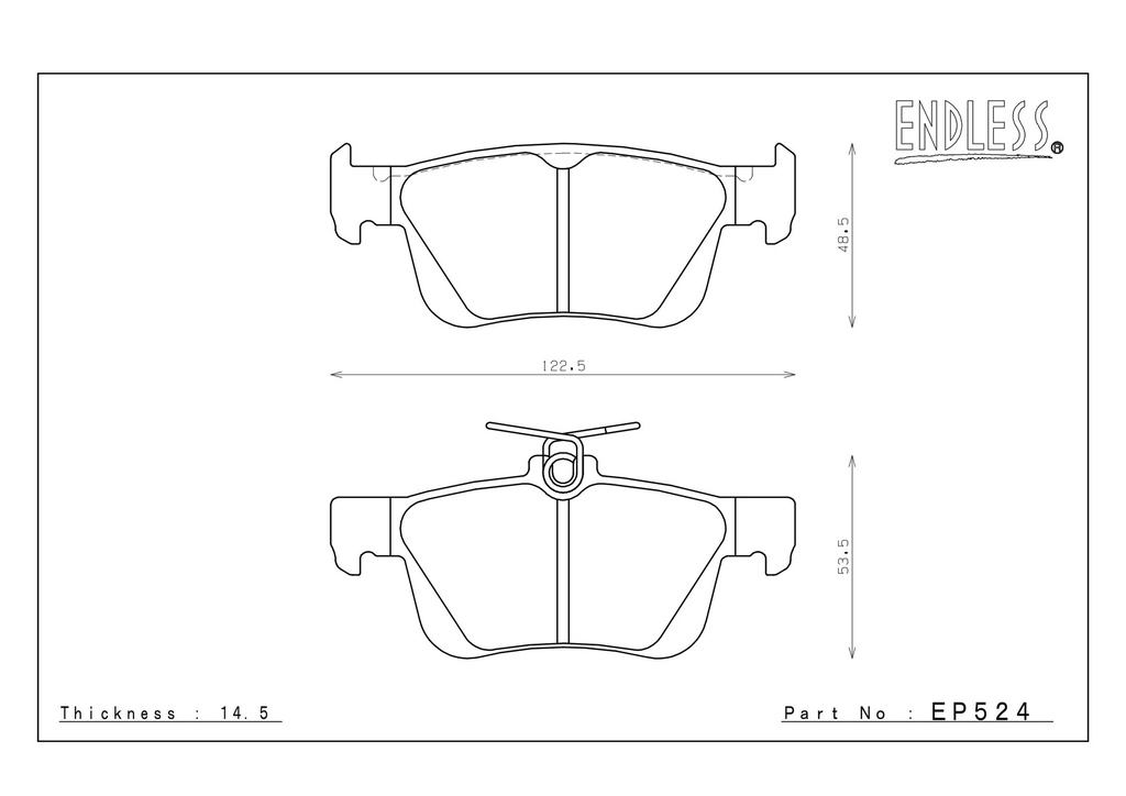 [EP524-MA45B] Endless Brake Pads MA45B Compound