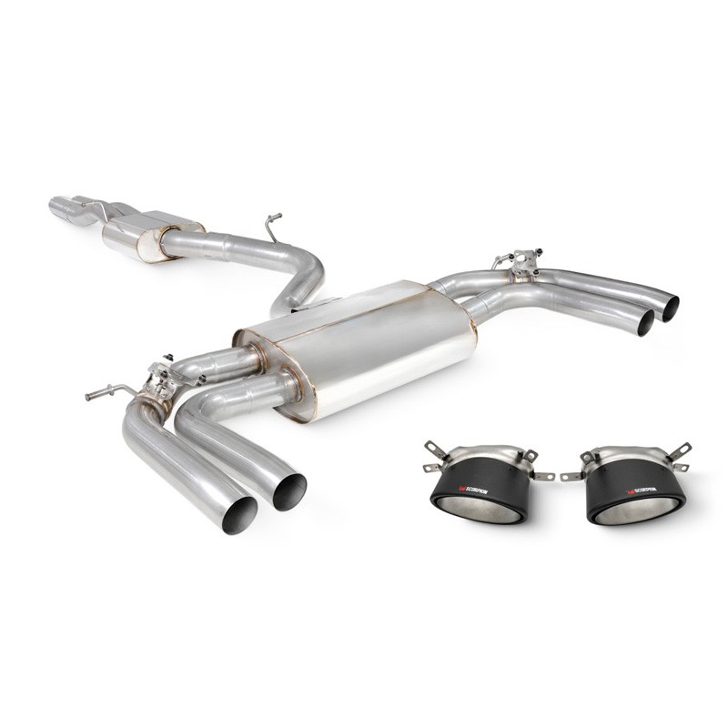 Scorpion Exhaust Audi RS3 8Y Saloon Resonated Cat/GPF-back system with valves Ascari RS
