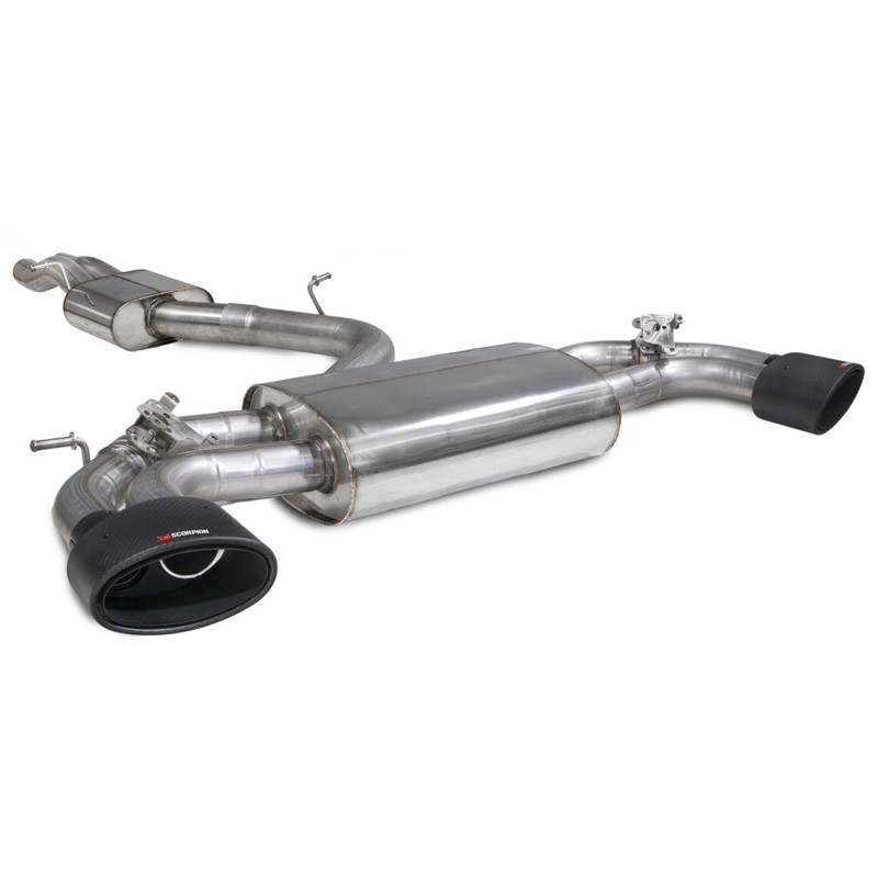 Scorpion Exhaust Audi RS3 Saloon 8V (GPF and Non- GPF models) Resonated cat/gpf-back system with valves Ascari EVO