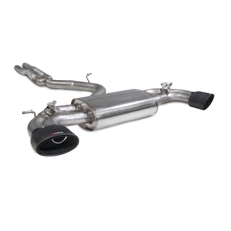 Scorpion Exhaust Audi RS3 Saloon 8V (GPF and Non-GPF models) Non-resonated cat/gpf-back system with valves Ascari EVO