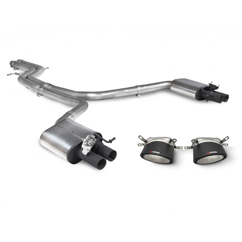 Scorpion Exhaust Audi RS6 Avant C7 Non-resonated half system with trims Ascari RS