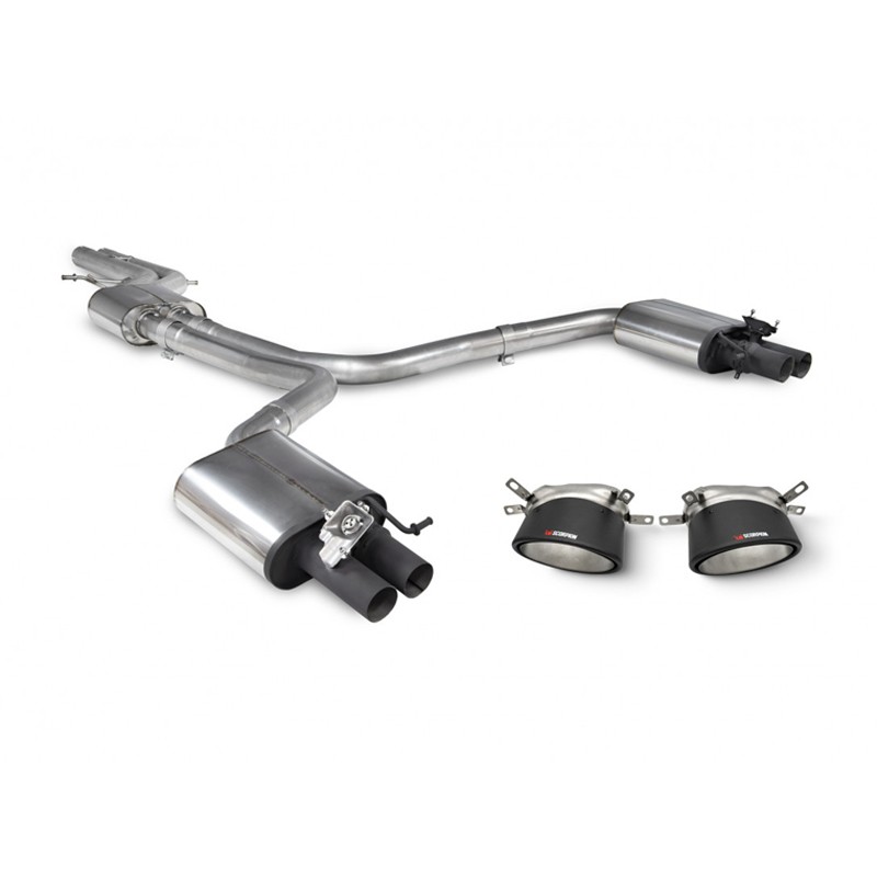 Scorpion Exhaust Audi RS6 Avant C7 Resonated half system with trims Ascari RS