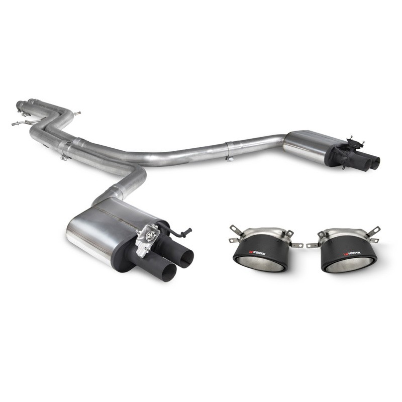 Scorpion Exhaust Audi RS7 C7 Non-Resonated half system with trims Ascari RS