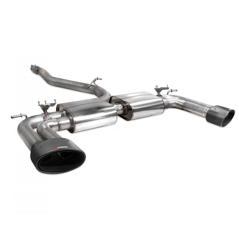 Scorpion Exhaust Audi S3 Saloon 8V Non-resonated cat/gpf-back system with valves Ascari EVO