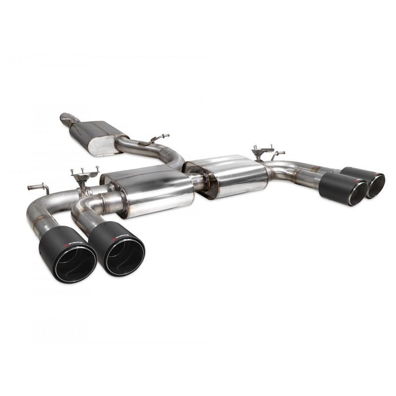 Scorpion Exhaust Audi S3 Saloon 8V Resonated cat/gpf-back system with valves Ascari
