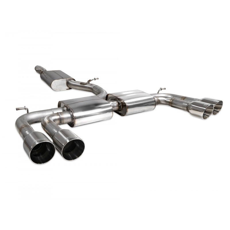 Scorpion Exhaust Audi S3 Saloon 8V Resonated cat/gpf-back system without valves Daytona