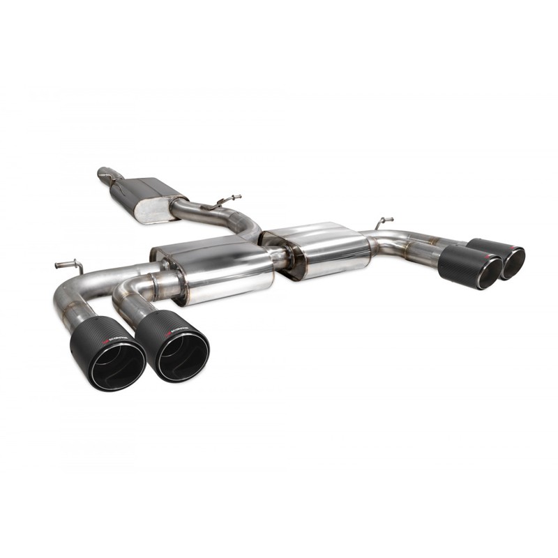 Scorpion Exhaust Audi S3 Saloon 8V Resonated cat/gpf-back system without valves Ascari