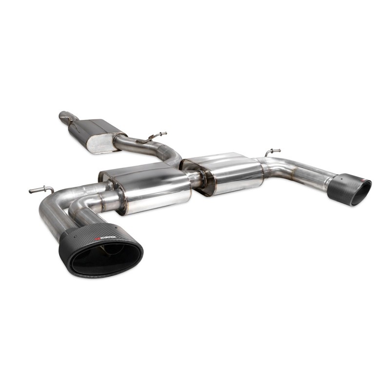 Scorpion Exhaust Audi S3 Saloon 8V Resonated cat/gpf-back system without valves Ascari EVO