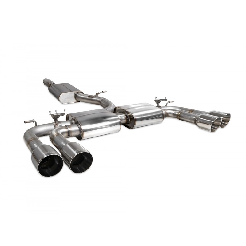 Scorpion Exhaust Audi S3 Saloon 8V Resonated cat/gpf-back system with valves Daytona