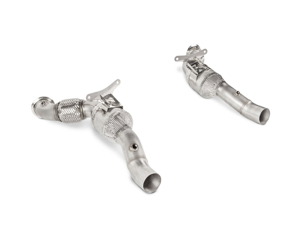 [L-FE/SS/2] Akrapovic Link Pipe Set w/o Cat (SS) Ferrari 488 GTB/488 Spider 2016 2019