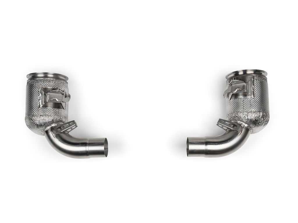 [L-PO/SS/6] Akrapovic Link Pipe Set w Cat (SS) Porsche 911 Carrera /T/S/4S/Cabriolet/Targa (992.2) - OPF/GPF 2025 2026