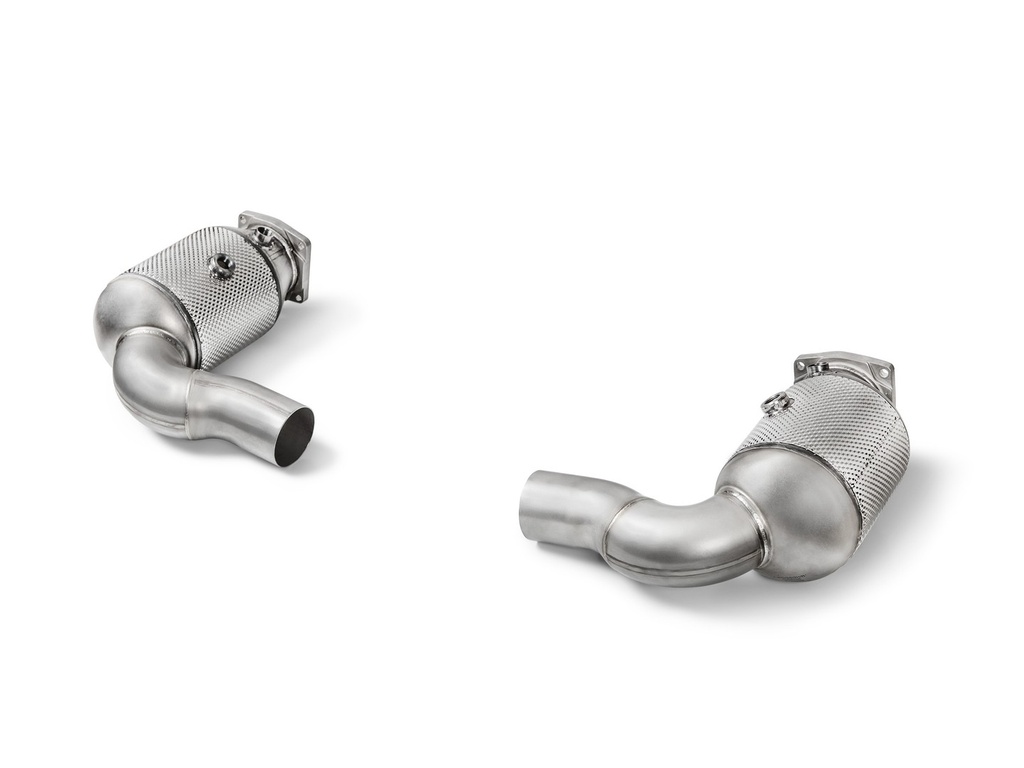 [L-PO/SS/2H] Akrapovic Link Pipe Set w Cat (SS) Porsche 911 Turbo / Turbo S (991.2) 2016 2019