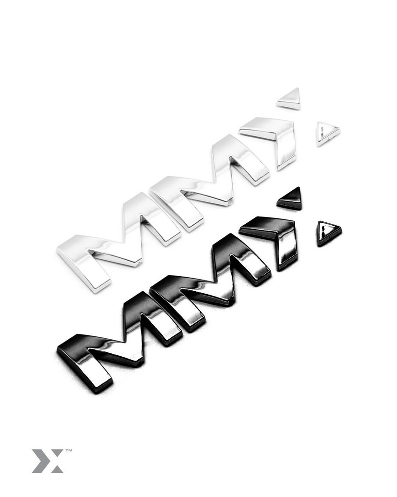 [MMR35-1503] MMX Vehicle Badge Chrome