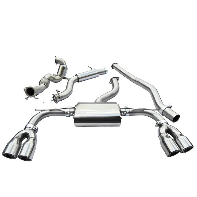 [AU54CTP103&104-CF] Cobrasport Audi S3 (8V) (3 door) (13-17) (Non-Valved) Turbo Back System (De-Cat & Resonated) - Carbon Fibre Tailpipes