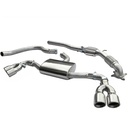 Cobrasport Audi TT 1.8 & 2.0 TFSI (2WD) Quad Exit Tailpipes (07-11) Turbo Back System (Sports Cat) YTP07LR