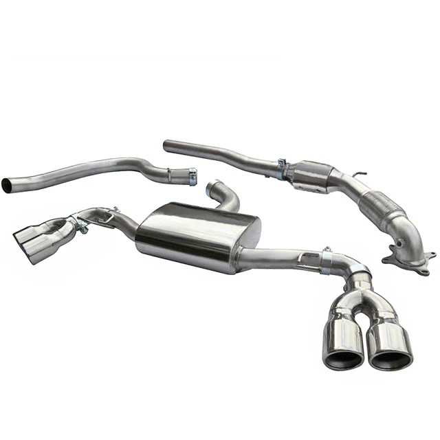 Cobrasport Audi TT 1.8 & 2.0 TFSI (2WD) Quad Exit Tailpipes (07-11) Turbo Back System (De-Cat)