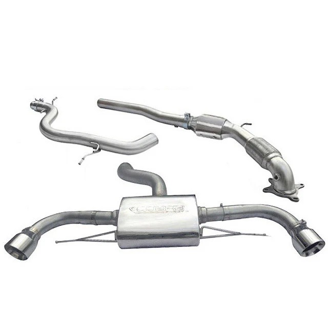 Cobrasport Audi TT 1.8 & 2.0 TFSI (2WD) Dual Exit Tailpipes (11-14) Turbo Back System (De-Cat) TP38-BLK (Ceramic Coated)