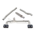 Cobrasport BMW M135i (F40 - 2019>) Quad Exit Cat Back - Venom (Resonated) (Non Valved) - Carbon Fibre - Fits Maxton Design Rear Valance V.2 Part no. BM-1-40-MPACK-RS2G