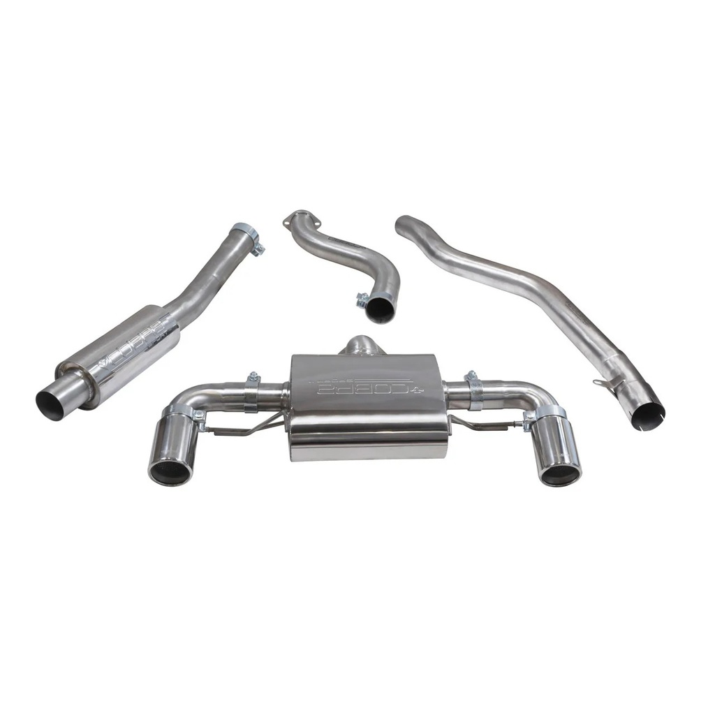 Cobrasport BMW M240i Manual (F22 LCI - 2015 - 2021) Cat Back System (Resonated) (Does not fit Cabriolet) TP85