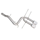 Cobrasport Ford Focus ST Diesel Estate (14 - 18) Rear Box Section (Venom) - Carbon Fibre Tailpipes TP108-CF