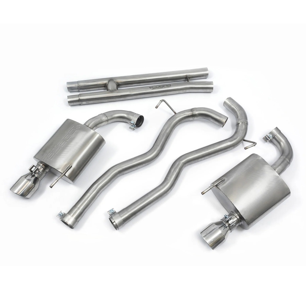 Cobrasport Ford Mustang GT 5.0 V8 Fastback (15-18) 2.5-inch Cat Back System - H Pipe, Centre & Rear Boxes