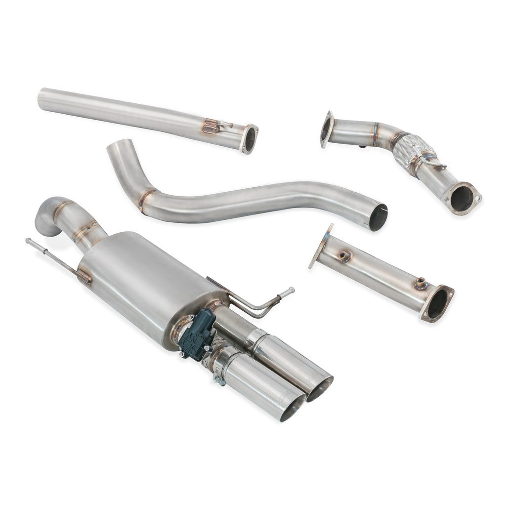 Cobrasport Hyundai i20 N (2020>) Valved Cat-Back - 3.5" Inward Roll Tips TP84