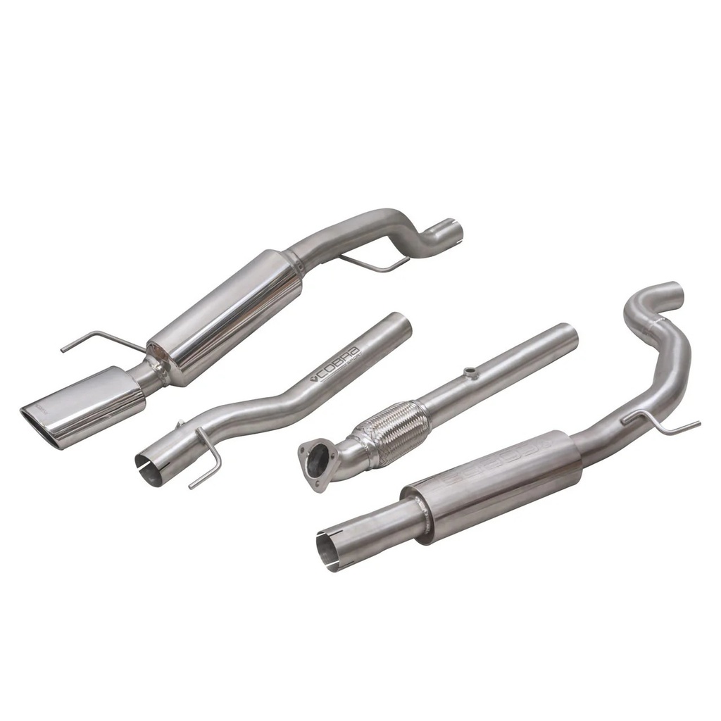 Cobrasport Vauxhall Corsa E 1.4 Turbo (15 - 19) Cat Back System - Resonated TP108-CF (Carbon Fibre)