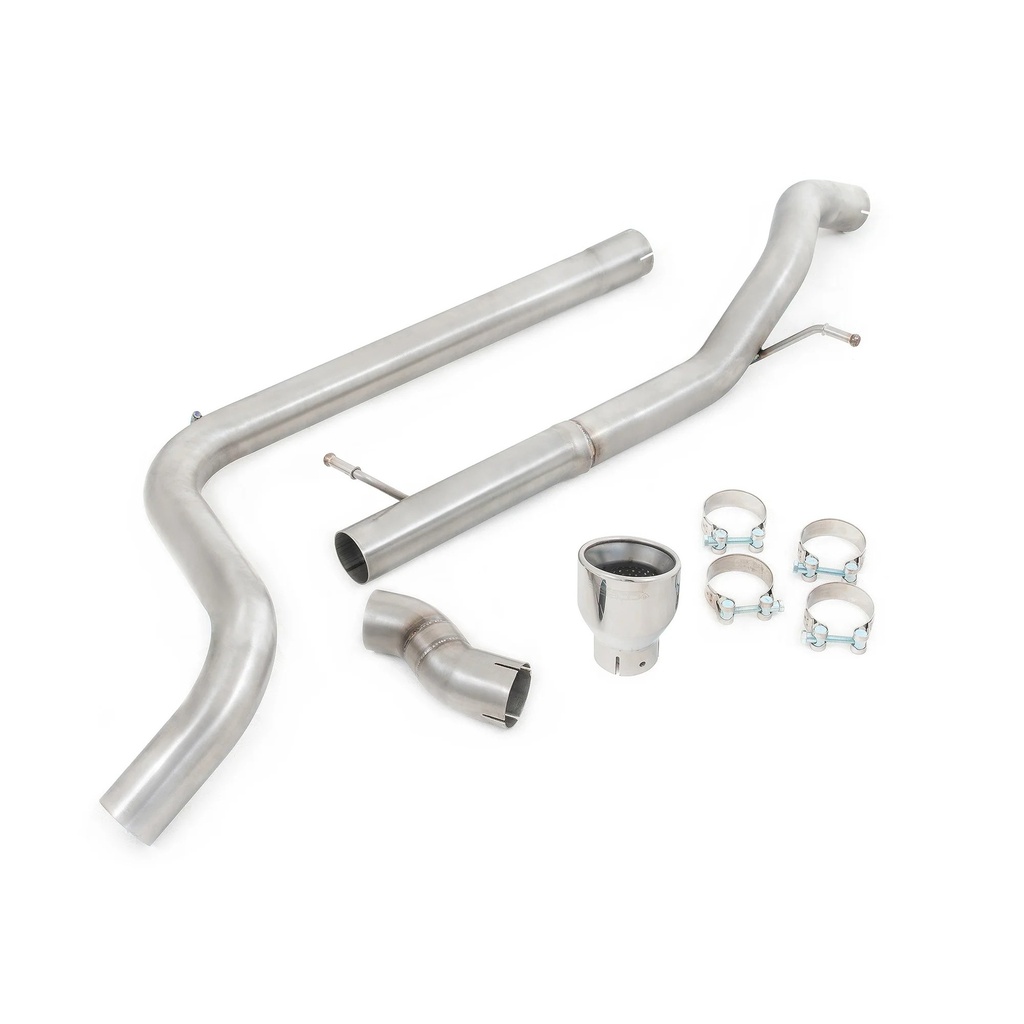 Cobrasport Volkswagen Polo R-Line (6R) 1.2 TSI (2009-14) Cat Back System (Resonated) - Slash Cut (Polished) TP38