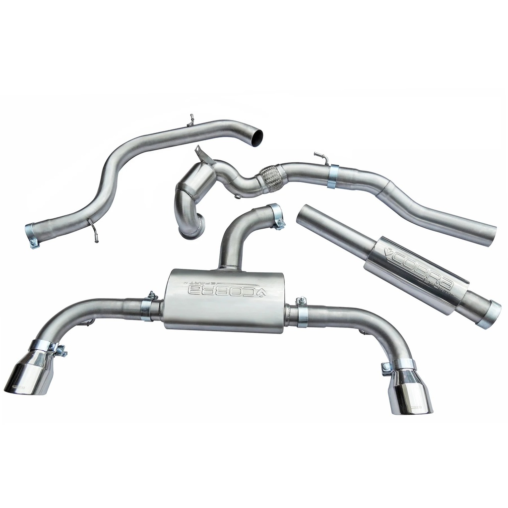 Cobrasport Volkswagen Golf GTI Mk7 (12-17) Turbo Back System (De-Cat & Non-Resonated)