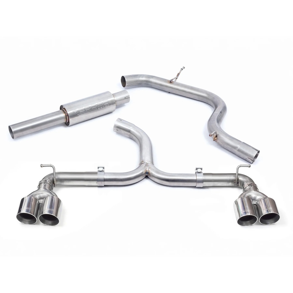 Cobrasport Volkswagen Golf GTI Mk7 (12-17) Venom - Quad Exit Cat Back - Resonated - Backbox Delete