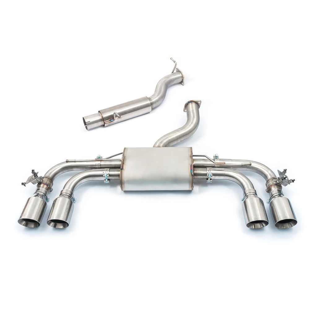 Cobrasport Volkswagen Golf R MK8 (20>) Race GPF Back System - Non-Resonated - Valved TP80