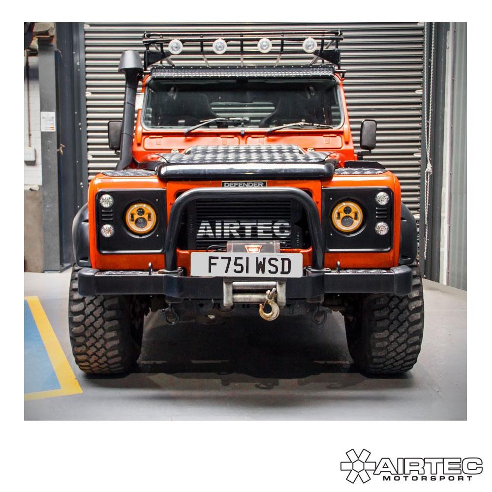 [AIR-421995] AIRTEC Motorsport Front Mount Intercooler Upgrade for Land Rover Defender 300 - ATINTLR04 (Blue AIRTEC Logo)