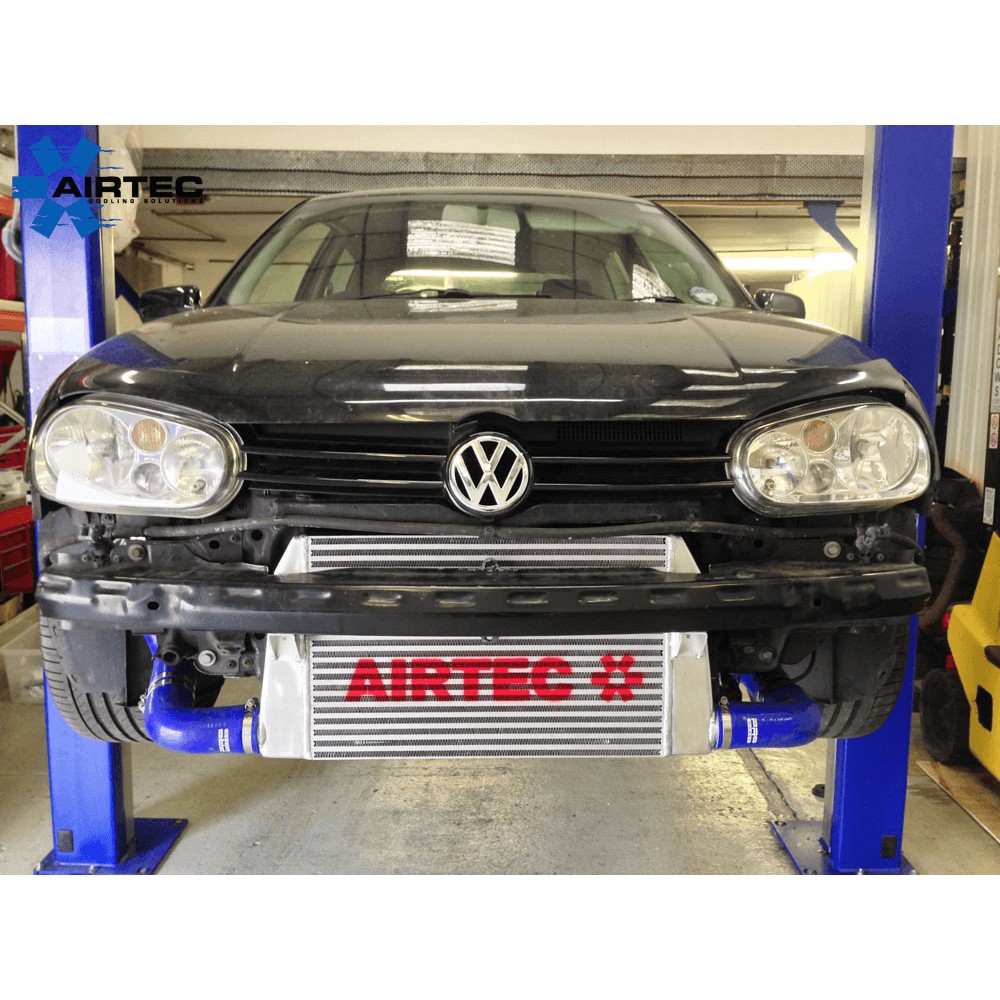 [AIR-416063] AIRTEC Intercooler Upgrade for Mk4 Golf 1.8T - ATINTVAG13 (Blue AIRTEC Logo, Gloss Black)