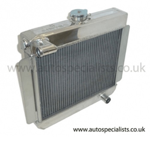 [AIR-410381] AIRTEC Alloy Radiator Upgrade for Mk1 and Mk2 Escort - ATRADFO1 (Radiator Only No Fan, 90 Degree Top Pipe Pinto, Motorsport Silver)