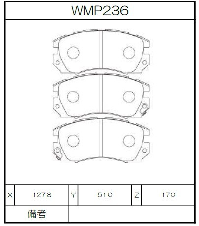 [WMP236-W3] Winmax Brake Pads W3 Compound