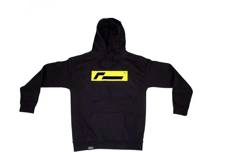 [VWRA004XXXL] Racingline Hoodie - Black Yellow XXXL